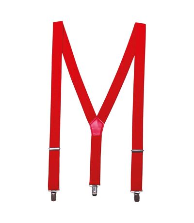 Premier Clip-On Trouser Braces (Red) (One Size) - UTRW9112