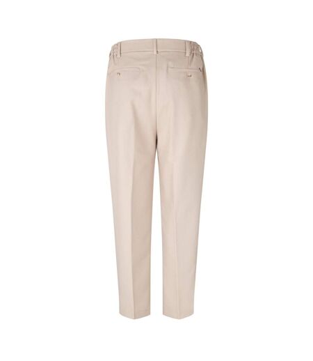 Mens Straight Leg Relaxed Fit Trousers Light Beige Belier