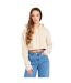 Sweat Court À Capuche Femme Crème Be You-1