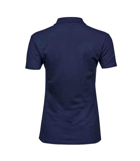 Womens/ladies luxury stretch polo shirt navy Tee Jays