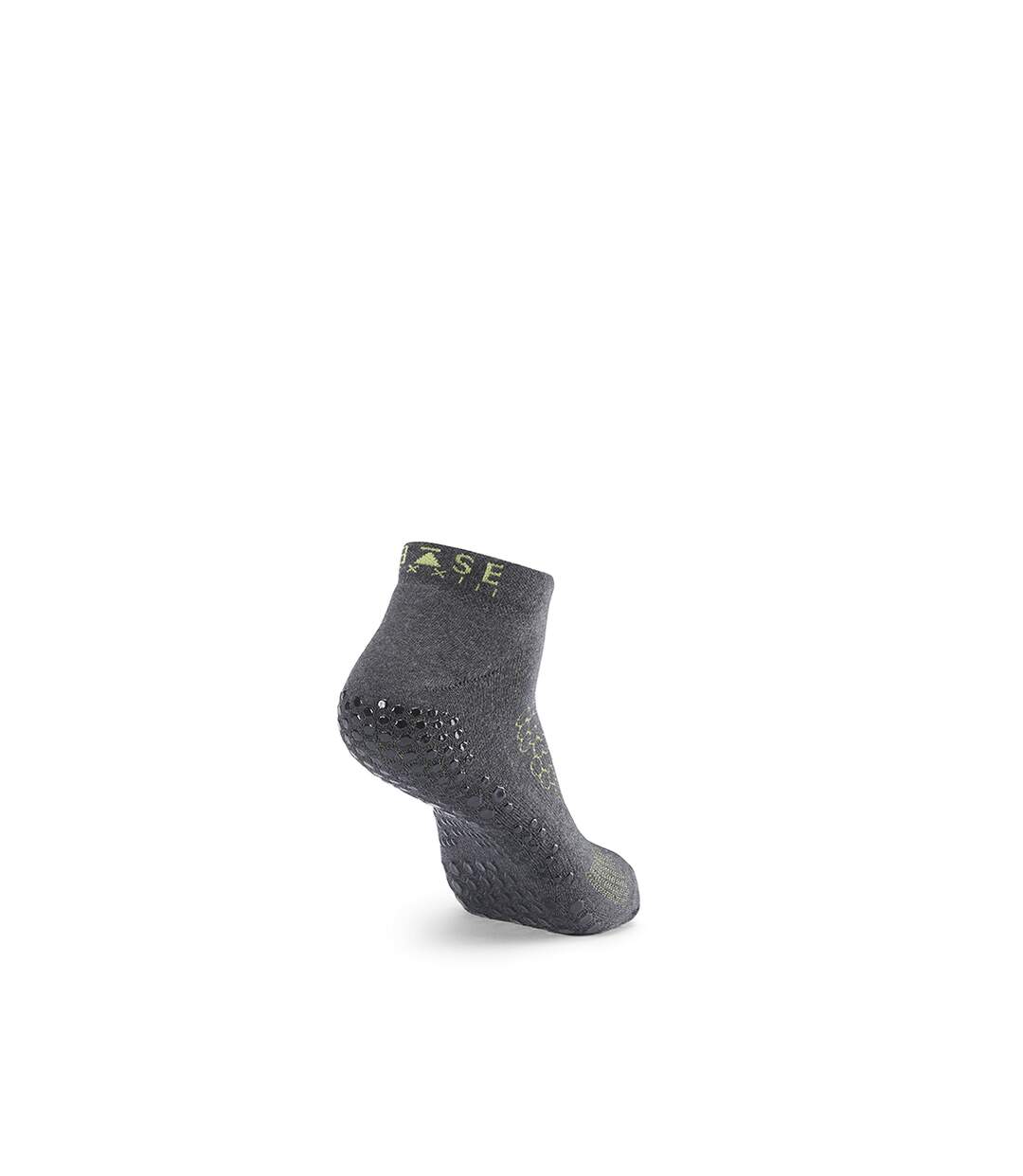 Base 33 Mens Organic Cotton Gripped Ankle Socks (Slate) - UTMQ718