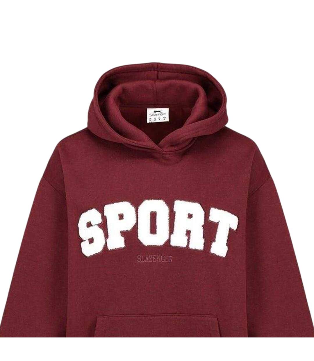 Womens/ladies Sport Hoodie Burgundy Slazenger-3
