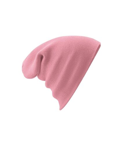 Bonnet à revers mixte rose clair Beechfield