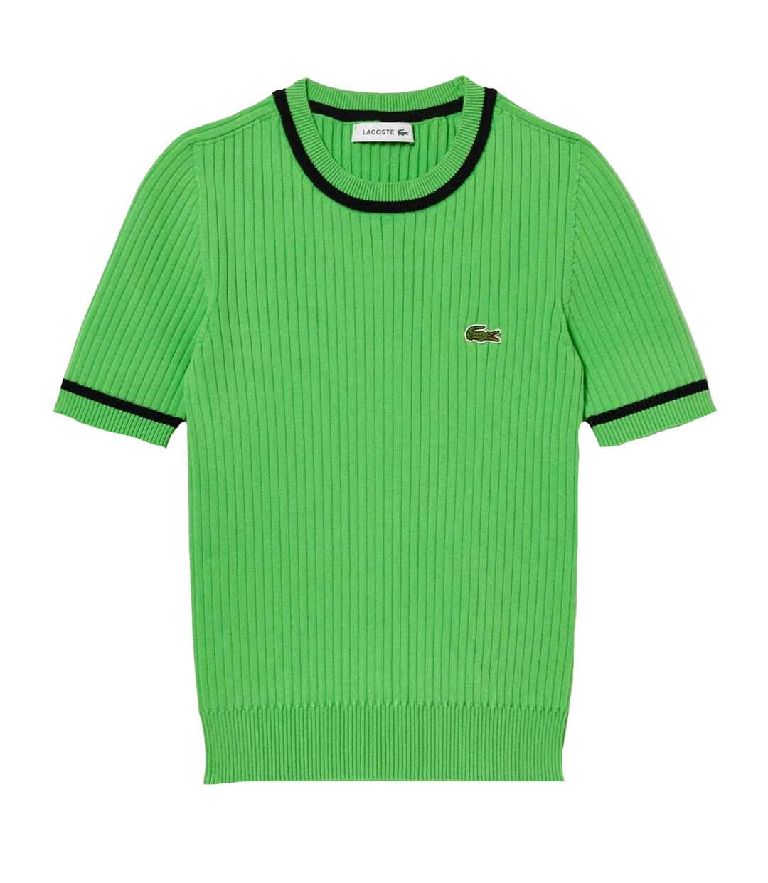 Sweat Manches Courtes Femme Vert Lacoste-1
