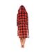 Robe De Chambre Motif/style À Carreaux Femme Rouge Noir Keanu-3