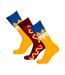 x3 Paires de chaussettes Jaune/Marron Homme Crazy Socks Hot Dog