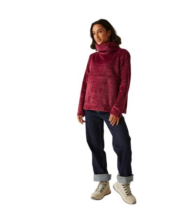 Womens/ladies Bardou Ii Velour Fleece Top Cabernet Regatta