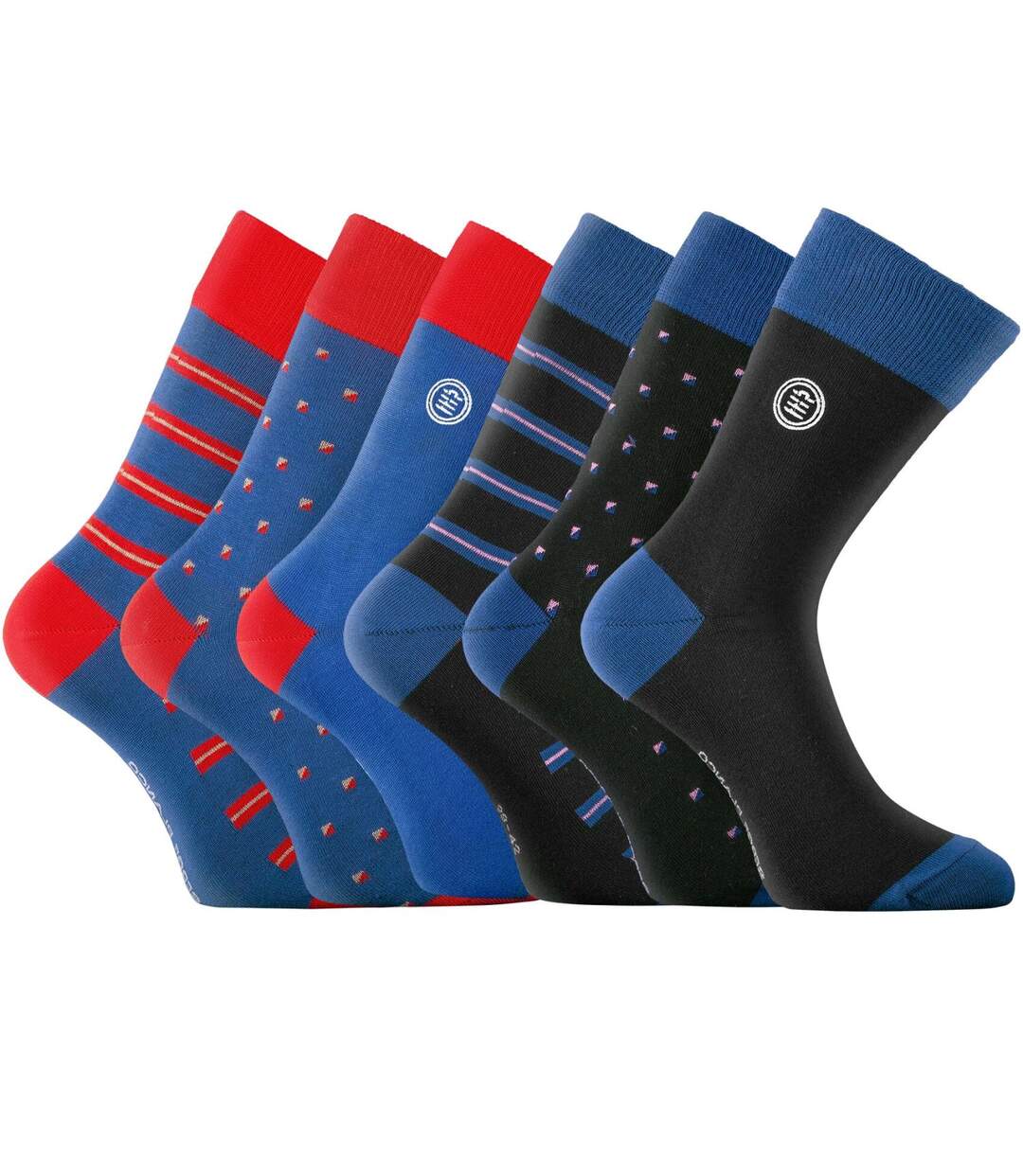 Lot de 6 paires de chaussettes de ville Town AD Serge Blanco-1