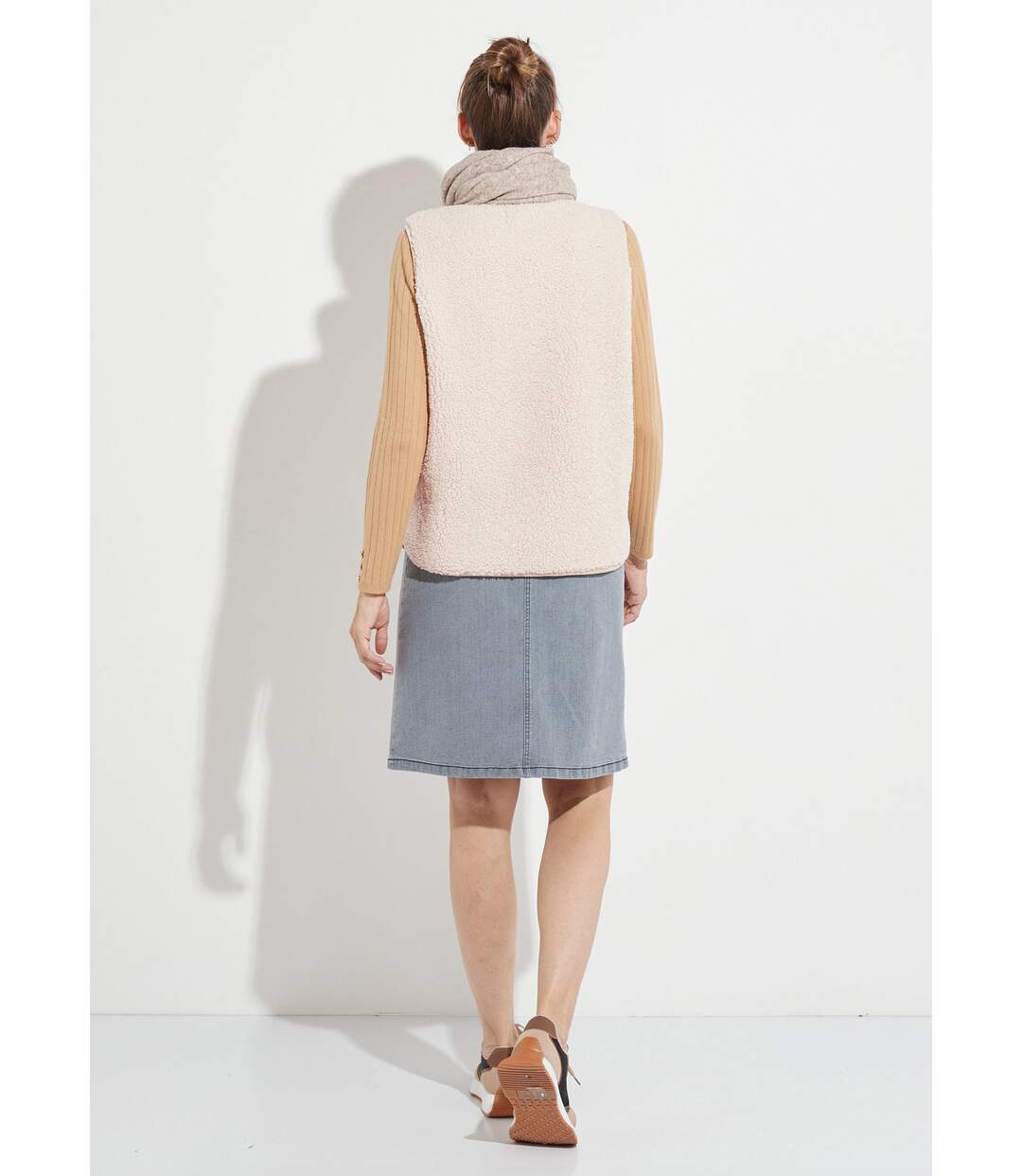 Veste sans manches en sherpa intérieur velouté-2