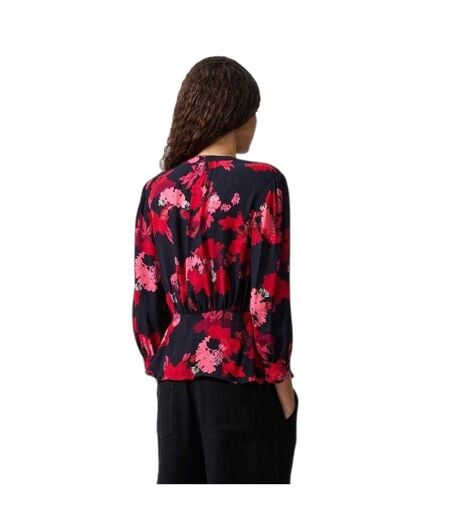 Womens/ladies Chiara V Neck Regular Blouse Blackout Multicoloured French Connection