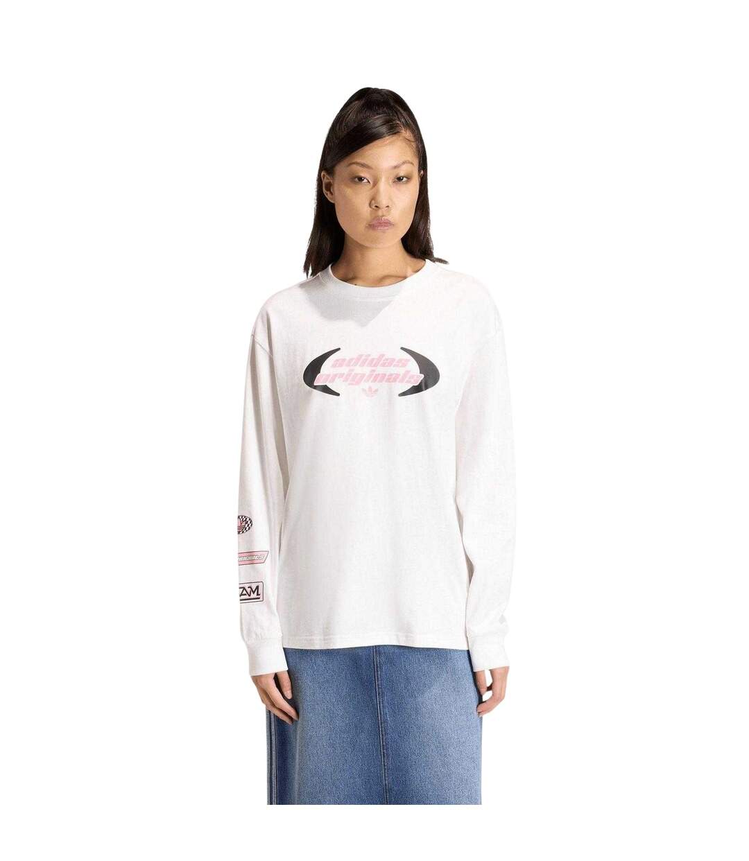 Womens/ladies Originals Long-sleeved T-shirt White Adidas-4