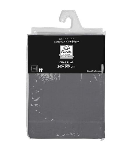 Drap Plat Percaline 240x300cm Anthracite