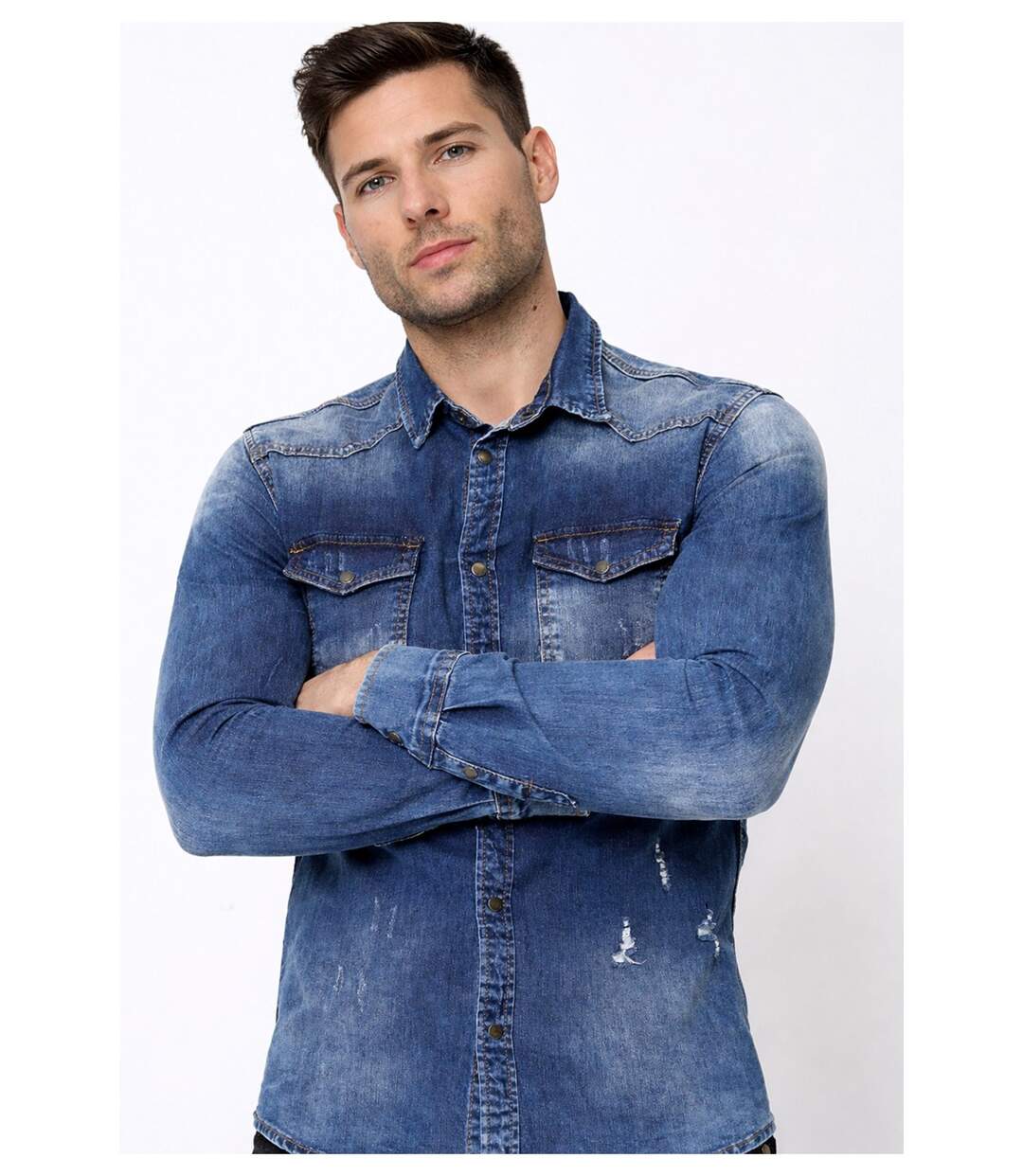 Chemise en jeans Slim Fit-1
