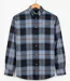 CHALLENGER TRADITION4 — Chemise à carreaux manches longues gris et bleu : l'aisance du tissu extensible-2