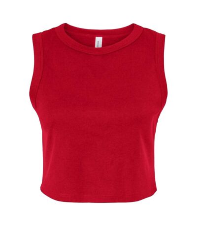 Womens/ladies muscles micro-rib tank top solid red Bella + Canvas