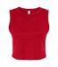 Womens/ladies muscles micro-rib tank top solid red Bella + Canvas