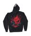 Veste À Capuche Samurai Homme Noir Rouge Cyberpunk 2077-3