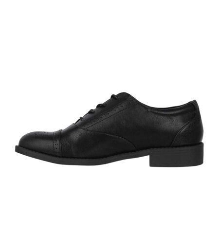 Womens/ladies Bobbi Low Heel Brogues Black Miso