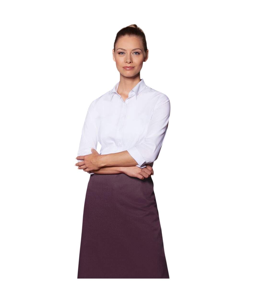 Tablier basic bistro taille unique aubergine Karlowsky-2