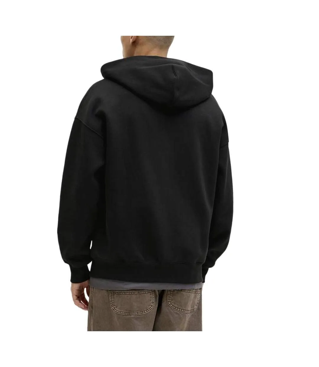 Sweat zippé noir homme jack & jones edge-2
