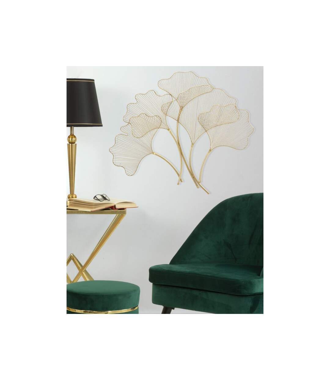 Décoration Murale en Métal Glamour 79cm Or-5