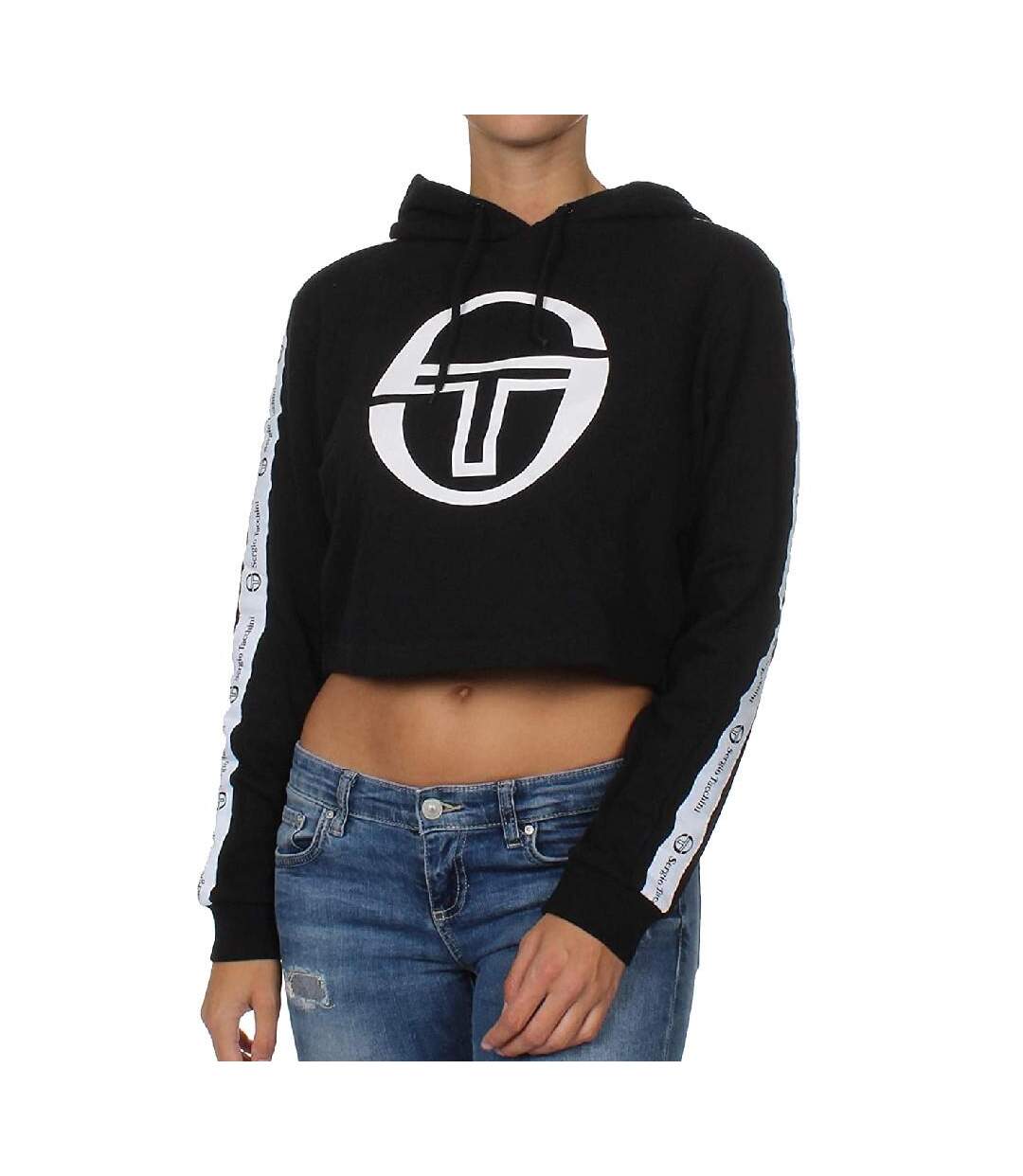 Sweat Crop Noir Femme Sergio Tacchini Coran - M-1