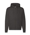 Fruit Of The Loom Mens Zip Through Hooded Sweatshirt / Hoodie (Charcoal) - UTBC360