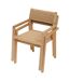 Lot de 2 fauteuils de jardin en bois TEMEIRA - Marron-4