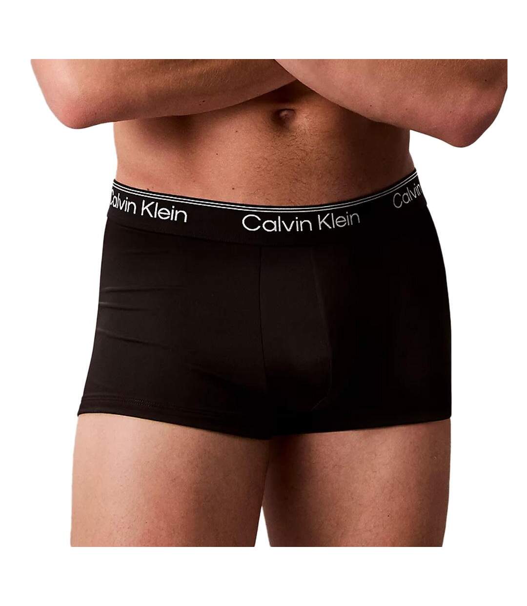 X3 boxers noir/blanc homme calvin klein jeans low rise trunk-2