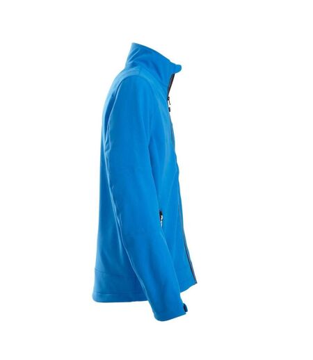 Mens Trial Soft Shell Jacket Ocean Blue Printer
