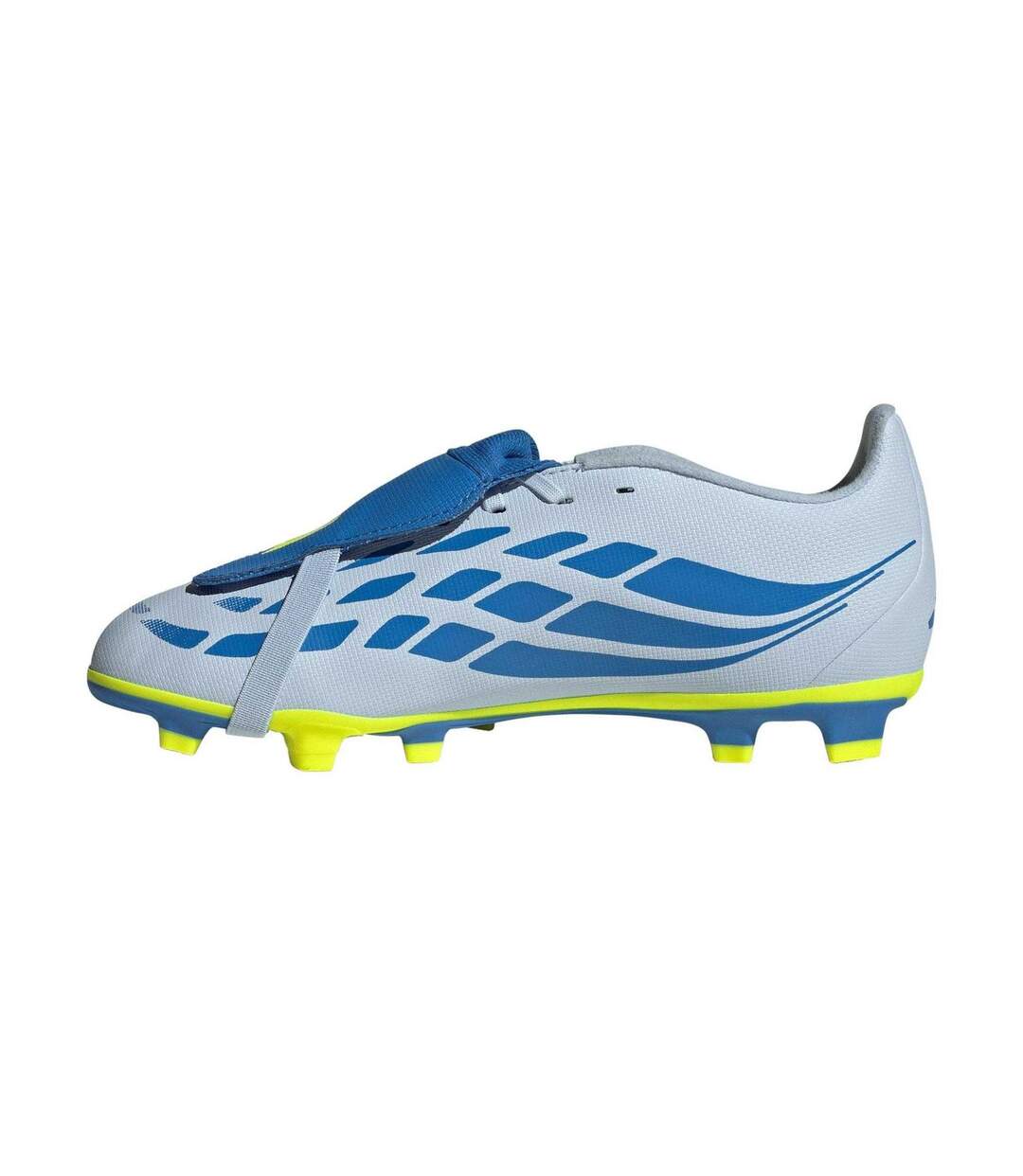 Chaussures De Foot Pour Terrain Ferme Motif/style Se Rabat Sur L´avant Predator Club Femme Bleu Jaune Adidas-3
