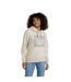 Womens/ladies Maya Graphic Print Organic Hoodie Light Beige Animal-1