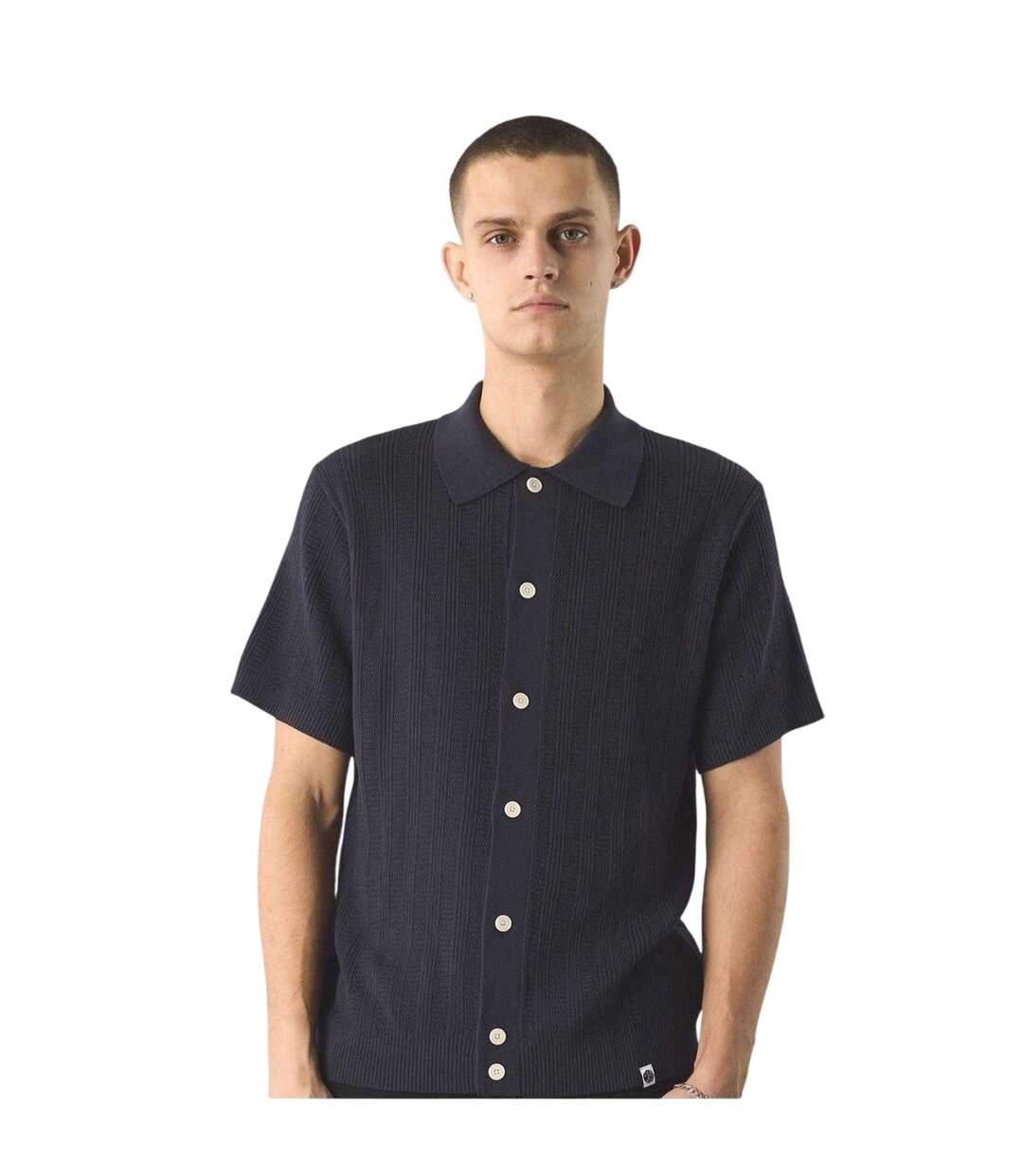Chemise Manches Courtes Homme Bleu Marine Pretty Green-4