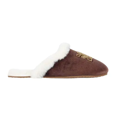 Mules Motif/style Brodé Femme Marron Biba