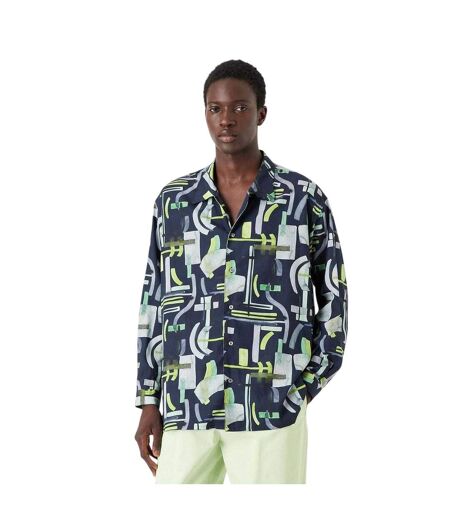 Chemise Manches Longues Motif/style Abstrait Homme Bleu Marine Emporio Armani EA7