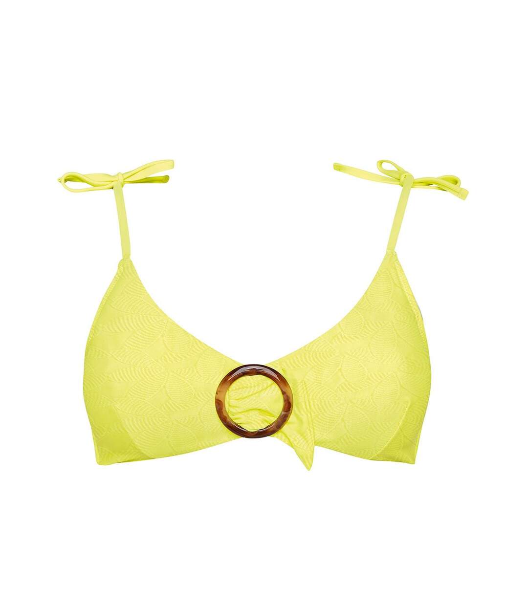 Haut de maillot triangle jaune Antibes-1
