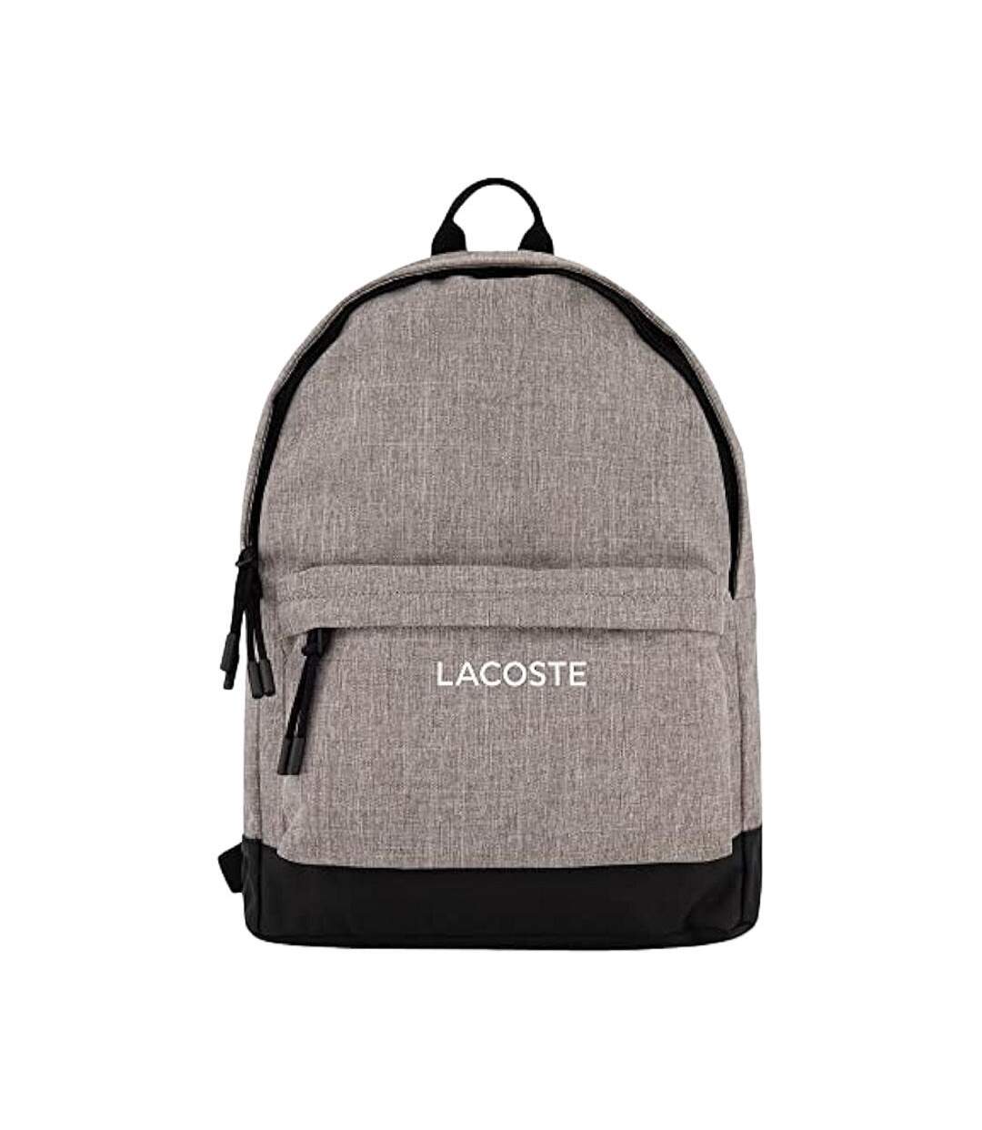 Sac à dos gris/noir homme lacoste neocroc seasonal - taille unique-1