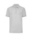 Mens 65/35 polo shirt heather grey Fruit of the Loom