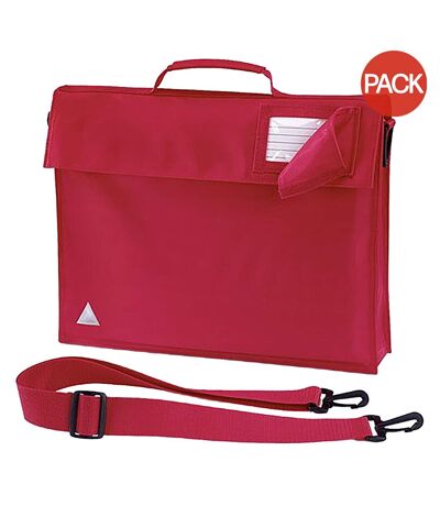 Lot de 2  Sacoche porte documents taille unique rouge vif Quadra