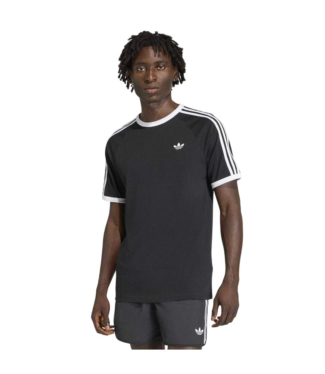 T-shirt Motif/style 3 Rayures Homme Noir Adidas-1