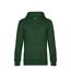 Sweat à capuche king homme vert bouteille B&C