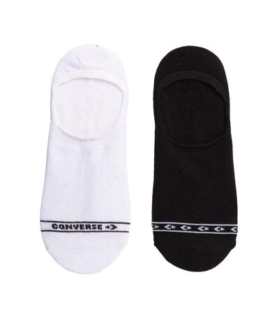 2x Paires de Chaussettes Blanches/Noires Homme Converse E1271A - 35/38