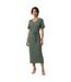 Robe Mi-longue Motif/style Bulles Femme Vert De Gris Vero Moda-4
