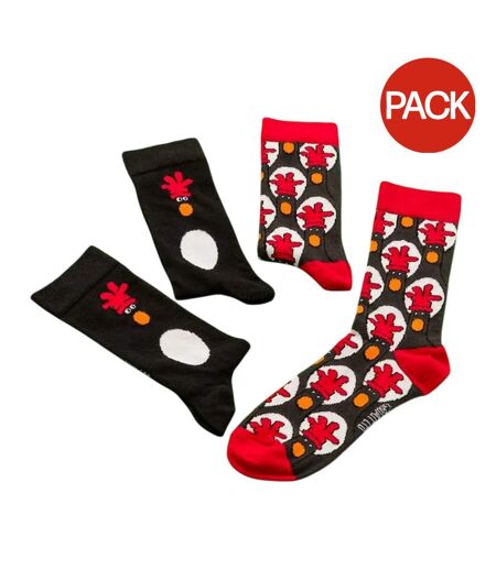 Chaussettes Motif Feathers Mcgraw Adulte Noir Rouge Wallace And Gromit