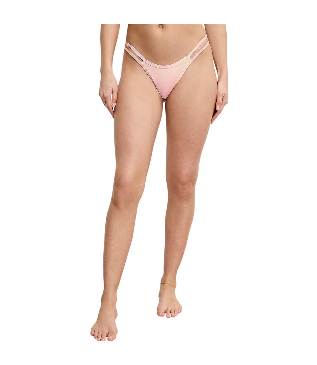 Womens/ladies Ombre Triangle Cups Bikini Set Sunset Gradient Good American-3