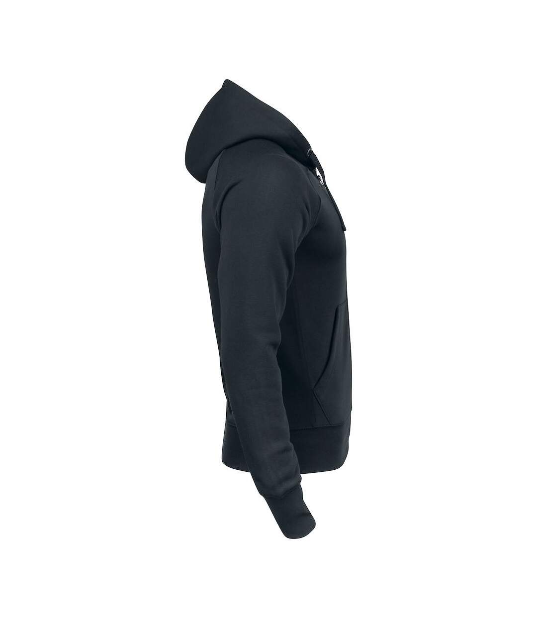 Unisex adult harper full zip hoodie black Clique-4