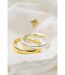 Sterling Silver Gold and Silver Slim Wave Irregular Open Band Cuff Ring