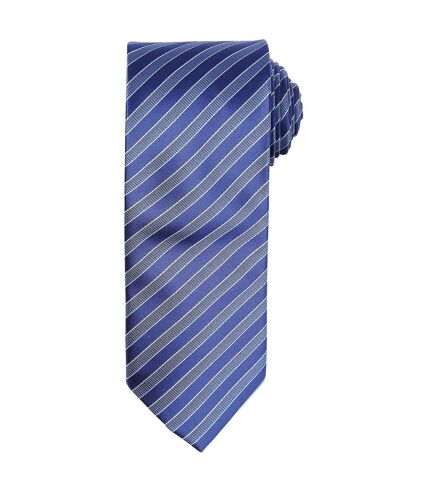 Unisex adult double stripe tie one size navy/blue Premier