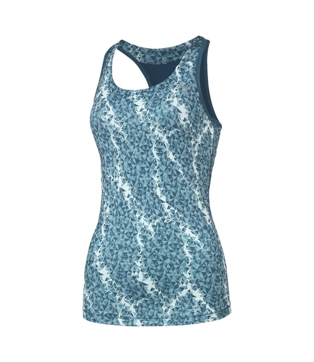 Womens/ladies Put Eyes On Me Vest Top Blue Puma-1