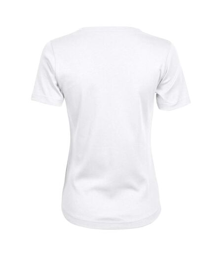 T-shirt À Manches Courtes 100% Coton Femme Blanc Tee Jays